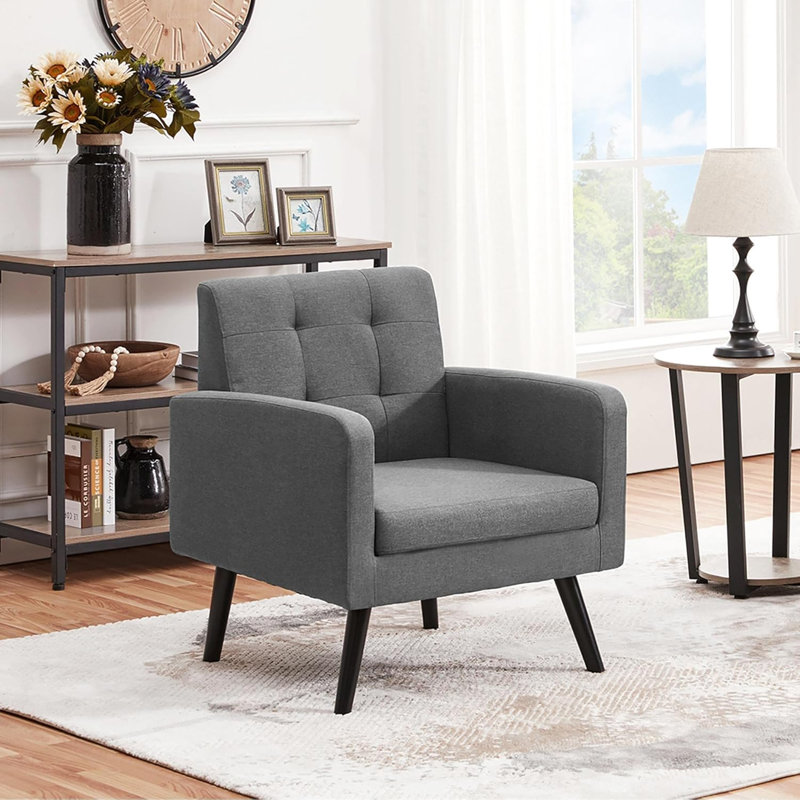 Chaises d'appoint Mid-Century, Gris
