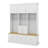 Modern Hall Tree With Bench, 75" Entryway Storage Organizer With Coat Hooks, 6 Drawers & 3 Cabinets And 3-Tier Top Storage-572049388