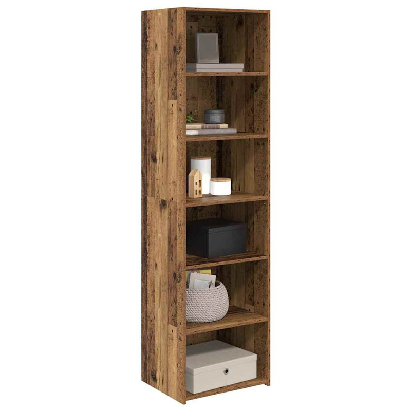 185cm H x 50cm W Bookcase, Old Wood