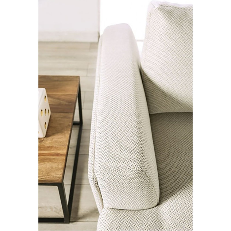 Canapé modulaire Mayberry, Chenille beige, Orienté à gauche (vu de face)