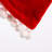 48 In. Red Velvet Tree Skirt With White Snowflakes And Pom Poms