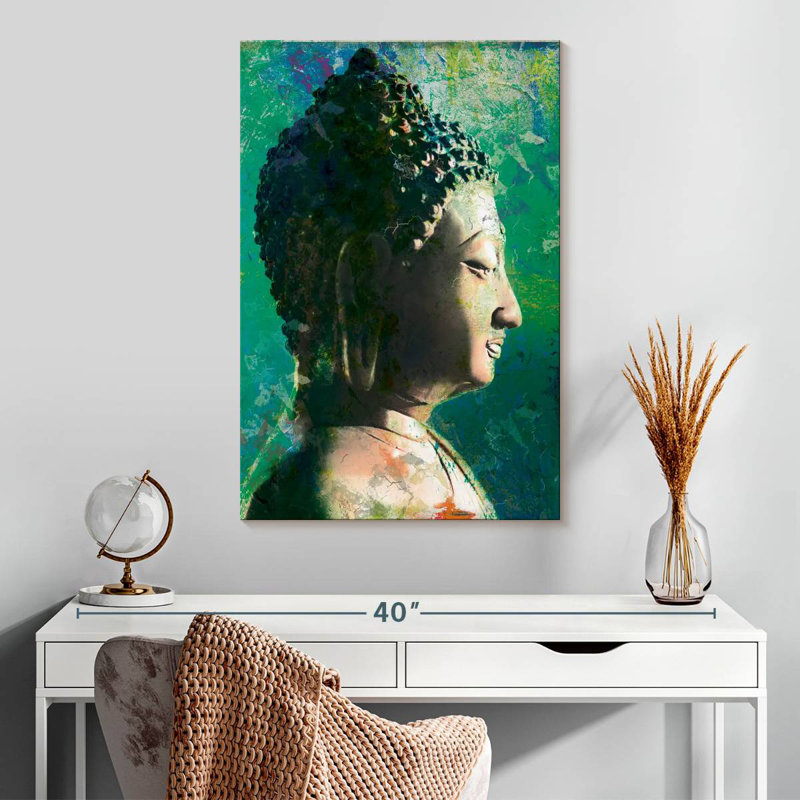 Adella Buddha Head Profile II, 30" H x 20" W