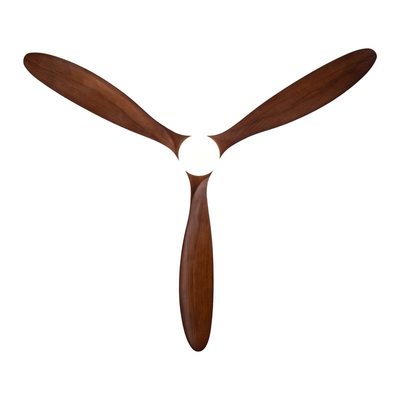Ventilateur de plafond extra-large de 70 pouces en bois massif avec télécommande et lumière