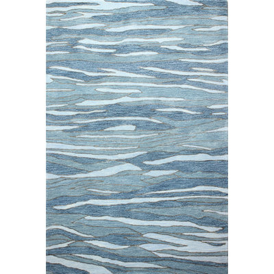 Tapis bleu touffeté à la main Asfand