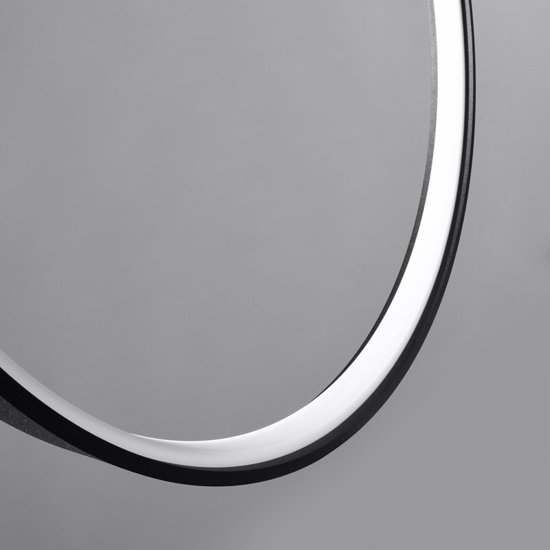1 - Light LED Geometric Pendant, White, 3000K, 150cm H x 16cm W x 78cm D