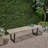 Metal/Solid Wood Outdoor Bench-1209436497