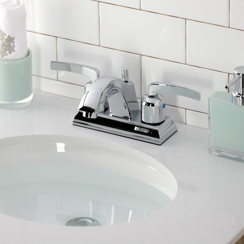 Robinet pour salle de bain avec ensemble de drain central à Centurion, Chrome poli