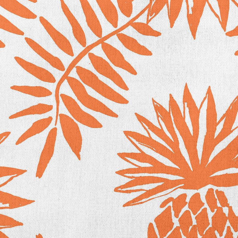 Coussin intérieur / extérieur Pineapple Leaves, 16 po x 16 po, Orange