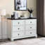 Commode 6 chambres en blanc - Commode d'apparence spacieuse et attrayante avec tiroirs en métal