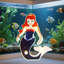 Mermaid Neon Sign Mermaid Night Light, Lampe de table en forme de sirène
