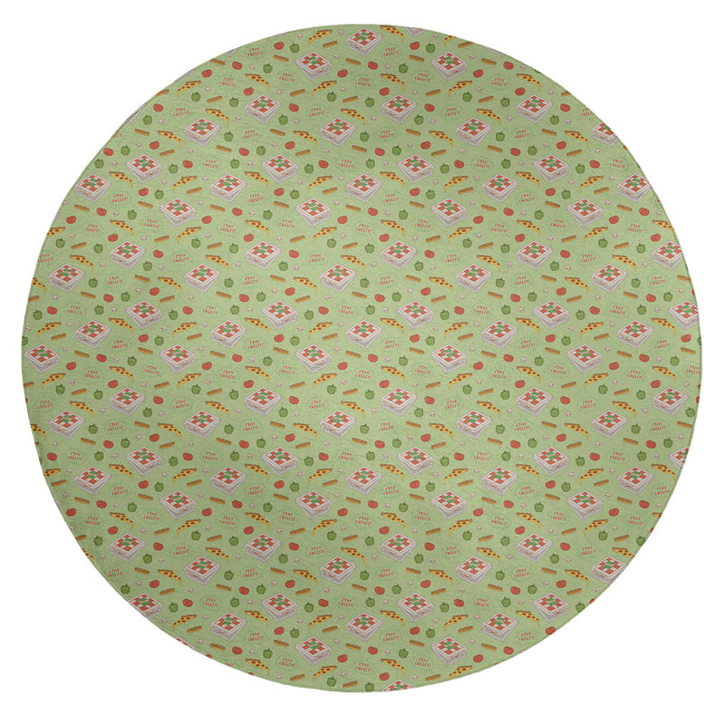 Chenille Indoor Rug, Round 5'