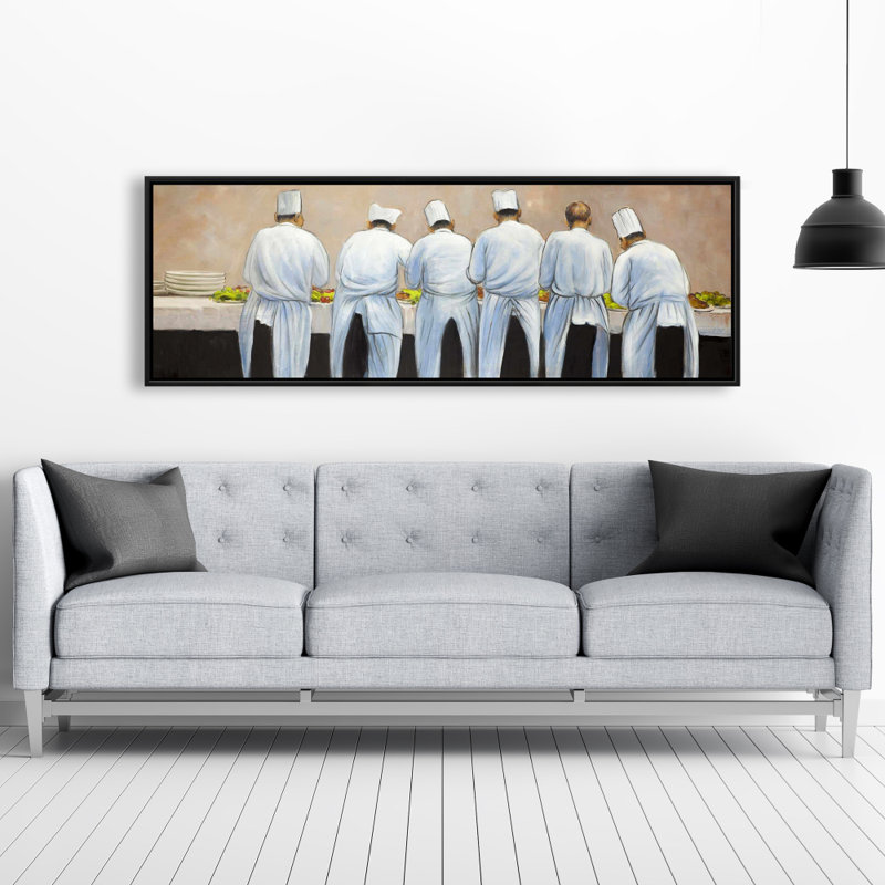 " Cooks Chefs Working Together ", 20" H x 60" W