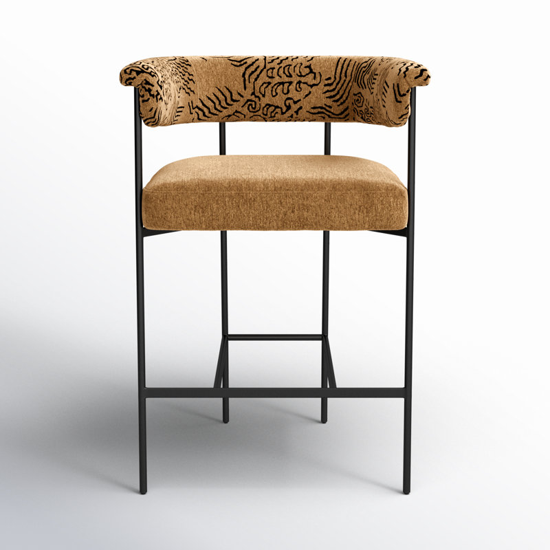 Grayson Counter and Bar Stool, Counter Stool (26.5" Seat Height), Brown, Abstract