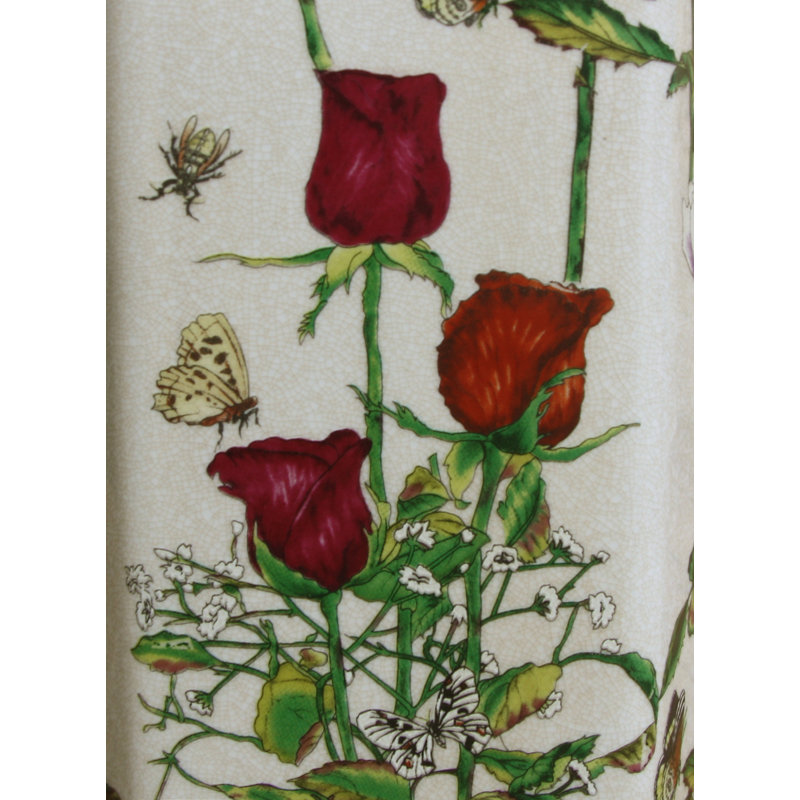 Hexagonal Roses and Butterflies Umbrella Stand