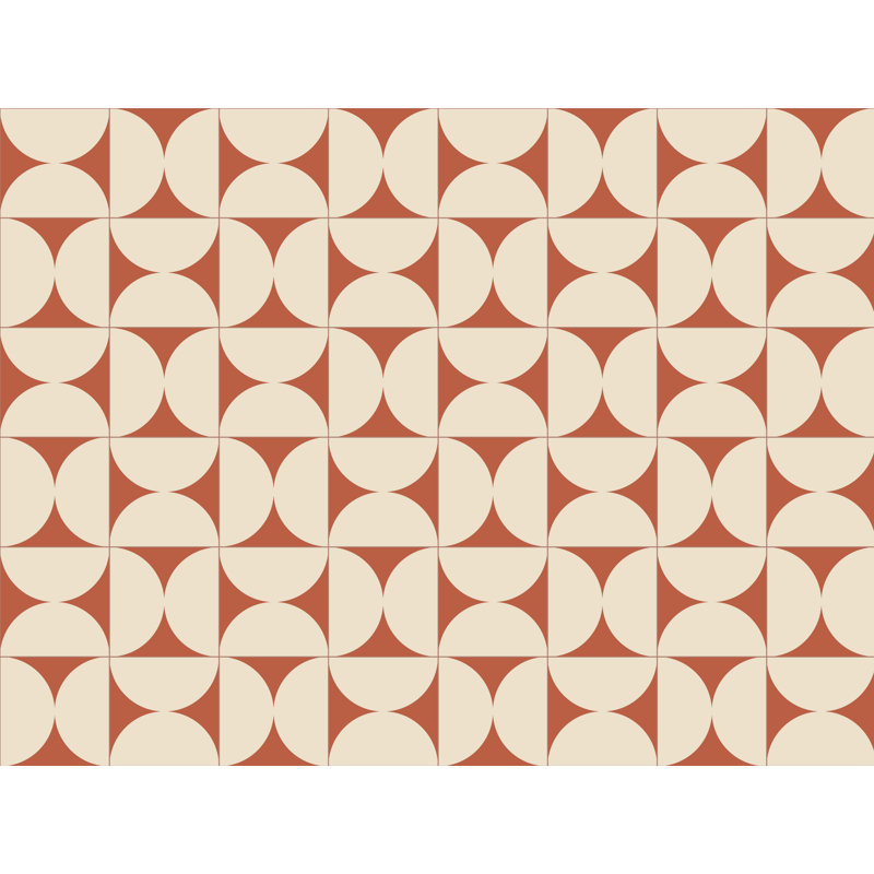 Arnold Vinyl Machine Printed Area Rug, Rectangle 3'3.4" x 4'4.4"
