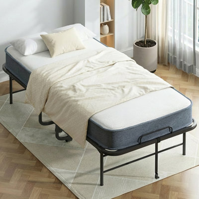 W46" Portable Folding Bed with Mattress For Adults