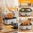 Electric Roaster Oven with 3 Buffet Server，Silver-1852677847-1852677840