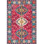 Dark Pink Blue Themed Traditional Patterned Vintage Decorative Rug Machine Washable-281495289