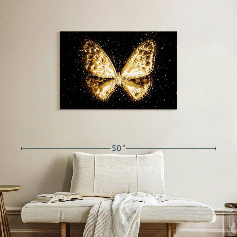 Brampt le papillon doré I, H 24 po x l 36 po