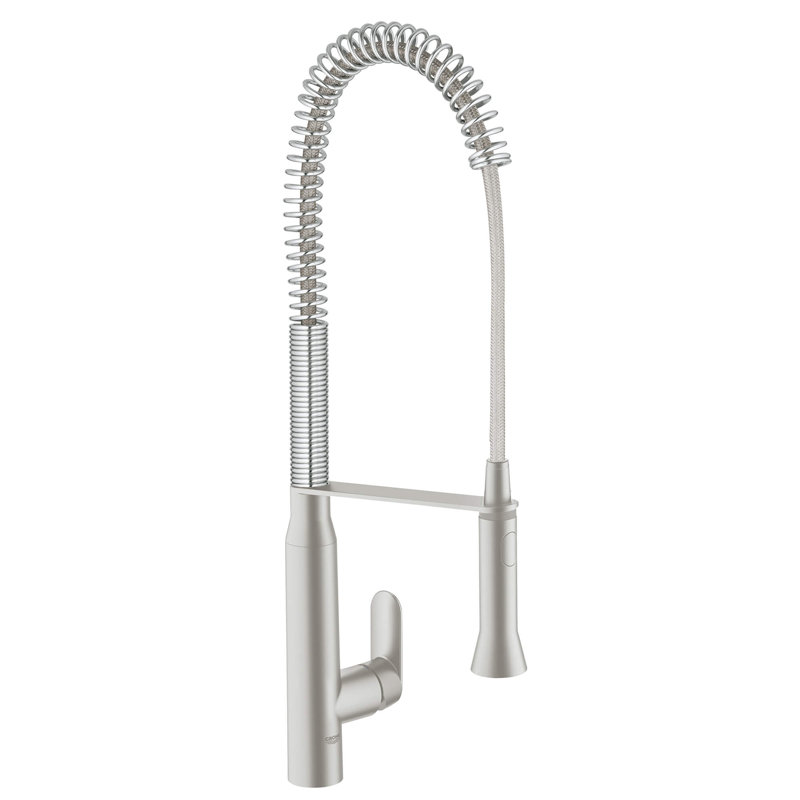 K7® Semi-Professional Pull Down Touch Single Handle Kitchen Faucet with Accessories, SuperSteel Infinity