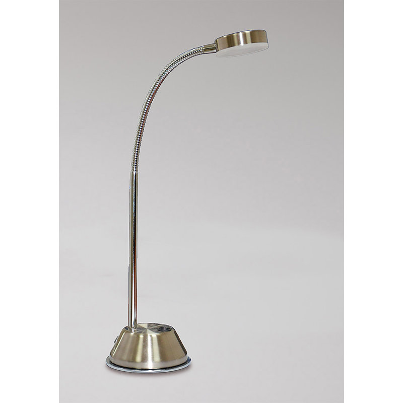 Elijah Adjustable Metal Desk Lamp, Satin Nickel