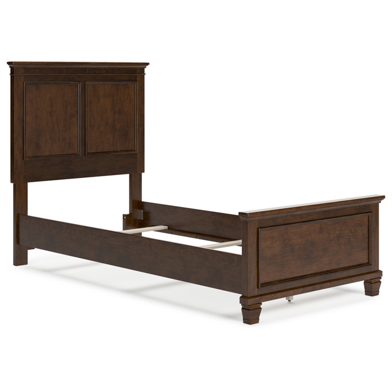Gilah Panel Bed, Lit simple, Brun