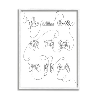 " Line Doodle Gaming Controllers " by Kamdon Kreations
