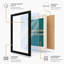 Teal Geometry Minimalist - Framed Print-1028061885-1028061881