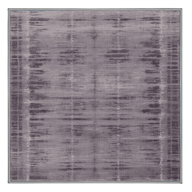 Tapis rose lavable à la machine, Carré 5 pi