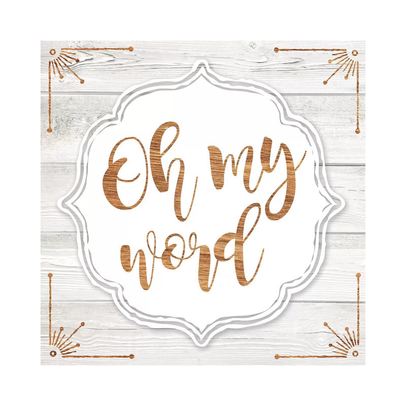 Oh My Word by Amanda Murray - Wrapped Canvas Painting, 93.98cm H x 93.98cm W x 1.91cm D