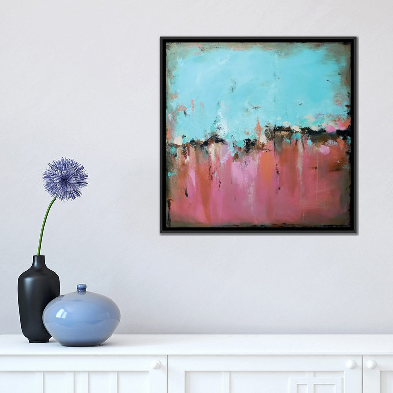 « matinée walk », reproduction sur toile, H 18 po x l 18 po x P 1,5 po, Toile encadrée noire, Pas de tapis