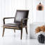 Chaise avec accoudoirs en similicuir 28,7 "Carmel