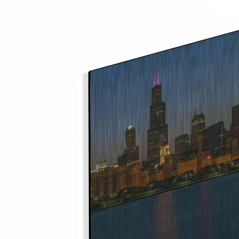 " Good Night Chicago Crop " by AKG, 12" H x 16" W