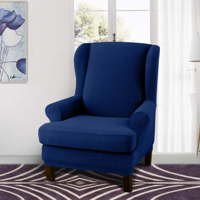 Box Cushion Wingback Slipcover