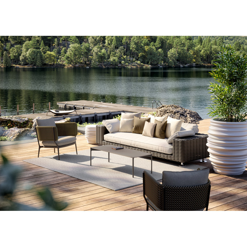 Paros Outdoor 3 - Seat Patio Sofa, Taupe