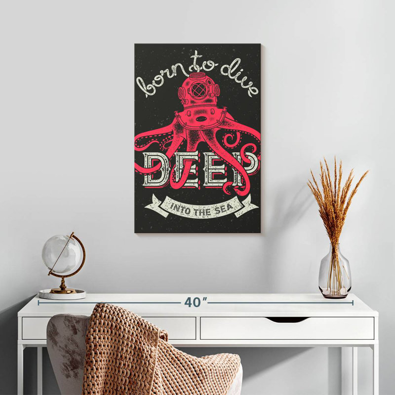 Tergel Born To Dive Sign, 24" H x 16" W