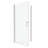 1 3/8" Adjustable Universal Pivot Shower Door - 1/4" Tempered Clear Glass, Polished , Wall Channel, Quality #304 Stainless Steel Handle, 36000 Times Tested, Easy Installation, Smooth System,-124069870