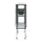 Cutting Table with Sewing Board Grid & Guides Top Mobile, Folding, Height Adjustable with Storage, Charcoal / White