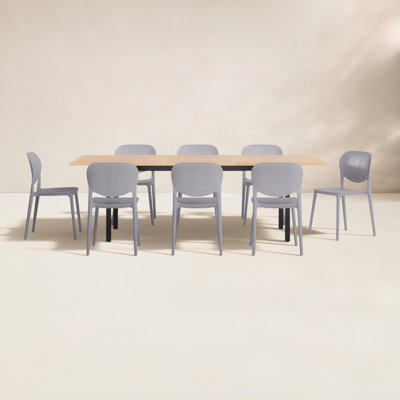 Anautica 71" Eucalyptus Patio Dining Set