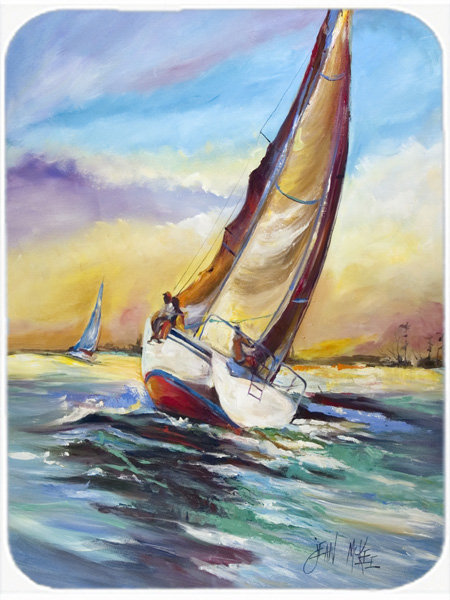 Caroline's Treasures Horn Island Sailboat Race Glass Cutting Board
