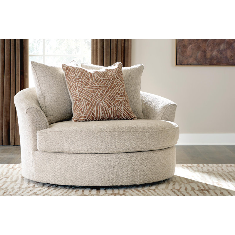 Fauteuil d'appoint surdimensionné et pivotant Seawright