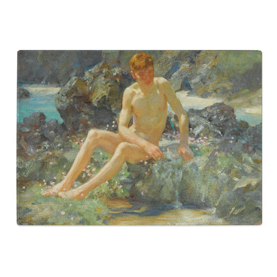 Nude Man on the Rocks by Henry Scott Tuke Chopping Board