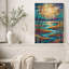 Art mural sur toile bleu sarcelle et orange-852240054