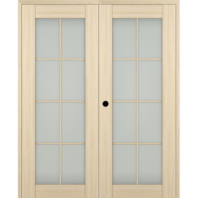 Avon 8 Lite Solid + Manufactured Wood Paneled without Installation Hardware Kit Prehung Door