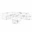Canapé d'angle modulaire en chenille de 142,5 po avec repose-pieds mobile Solstice-941468483
