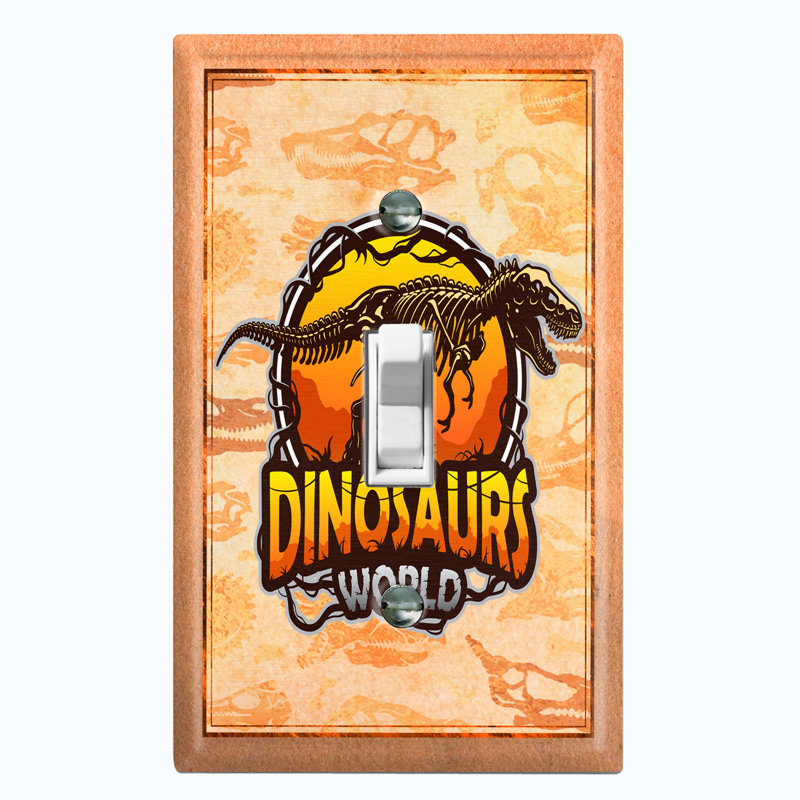 Plaque murale d'interrupteur à bascule Dinosaur T-Rex World