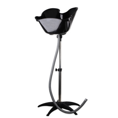 25.2'' L x 19.68'' W Matte Black Portable Shampoo Sinks