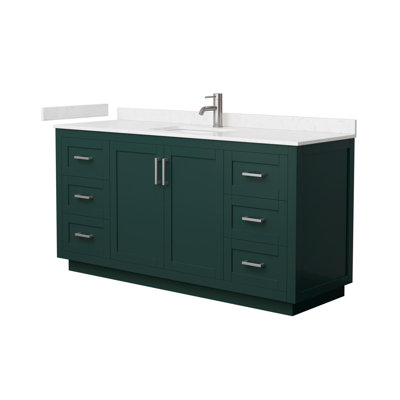 Miranda 66" Freestanding Single Bathroom Vanity with Cultured Marble Top