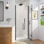 32-34 in.W x 72 in.H Bifold Frameless Glass Shower Door, Folding Frameless Shower Door-72034504