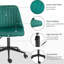 Fauteuil de bureau à dossier moyen en velours pivotant pour ordinateur de bureau ou chambre à coucher-773496903